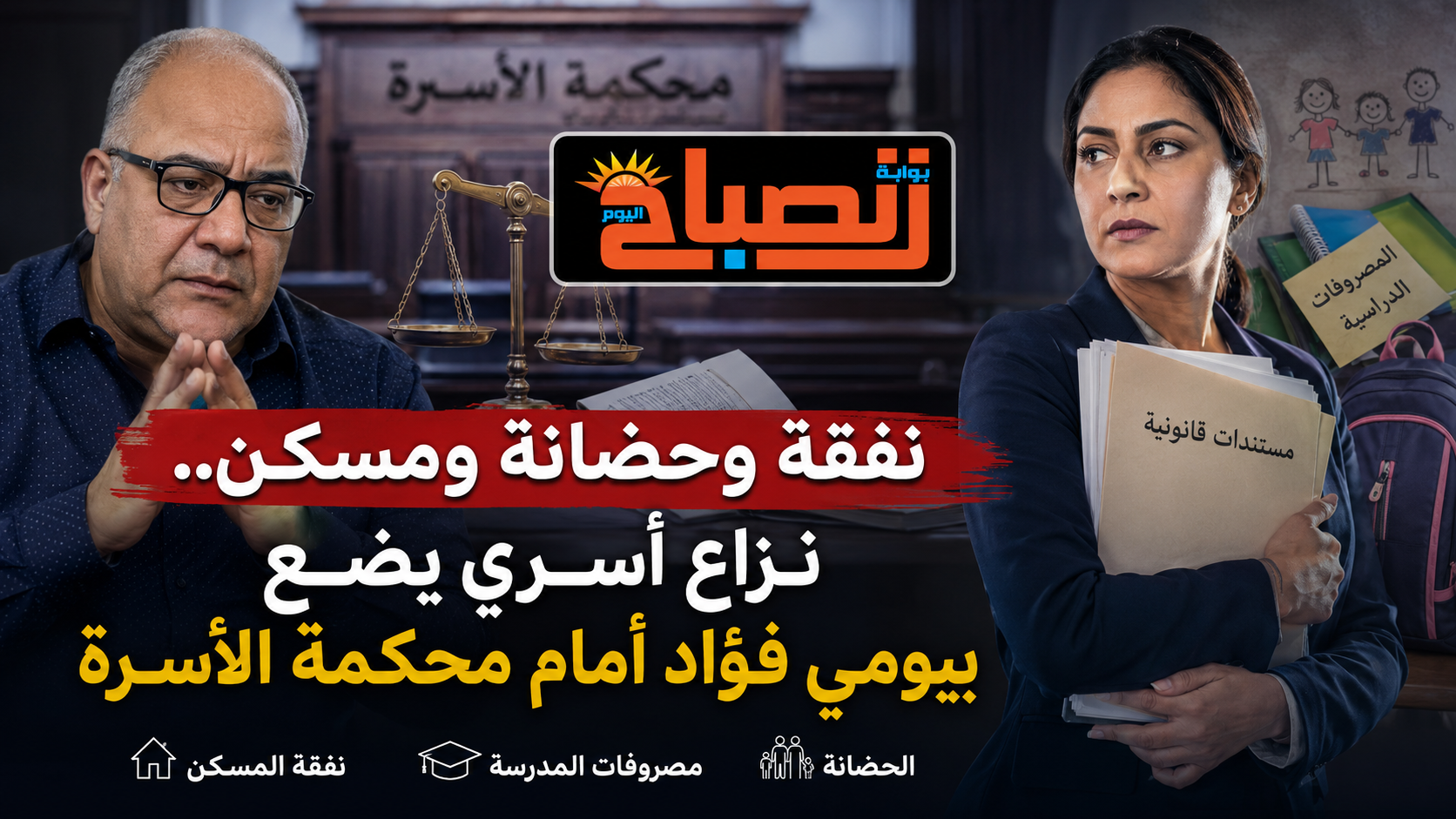 نفقة وحضانة ومسكن.. حقيقة 4 دعاوى تلاحق بيومي فؤاد أمام محكمة الأسرة